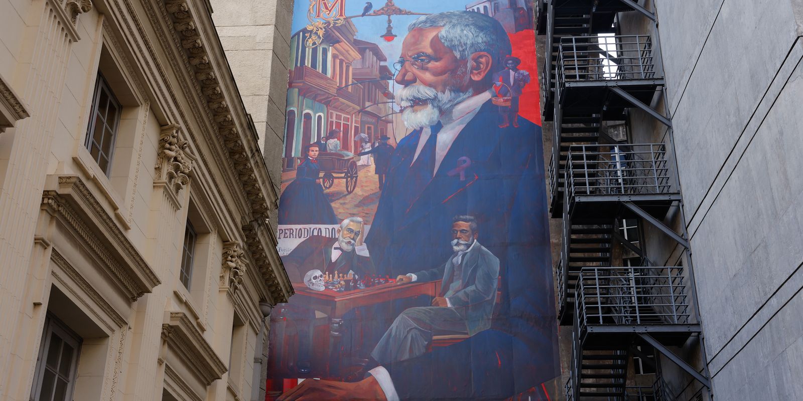 Academia Brasileira de Letras tem mural de Machado de Assis